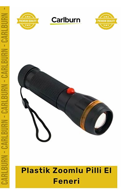#ElFeneri Güçlü Led Aydınlatma Kamp Outdoor Odaklanabilir PS7083 Plastik Zoomlu Pilli El Feneri
