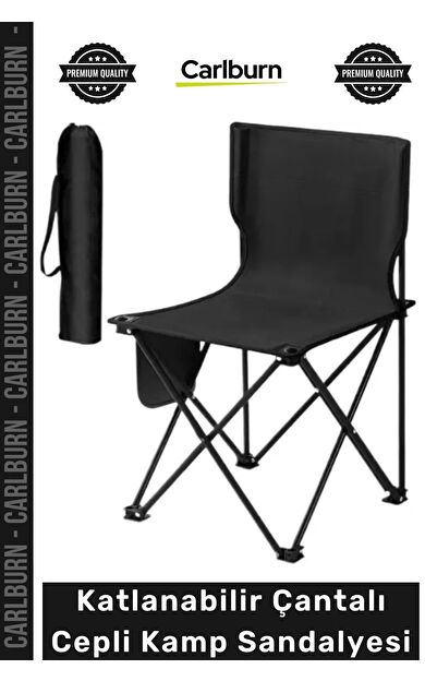 #KampSandalyesi Konforlu Ergonomik Metal Profil Oxford Kumaş Katlanabilir Çantalı Cepli Kamp Sandalyesi