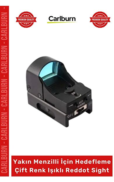 Özel Üretim Spike JH600 1x Optik Avcı Yakın Menzilli Hedefleme Çift Renk Işıklı Reddot Sight