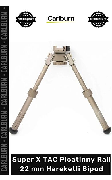 #Bipod Taktik Sağlam Alüminyum Katlanır Super X TAC Picatinny Rail 22 mm Hareketli Bipod
