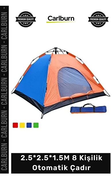 #Çadır Su Geçirmez Kamp Malzemesi Geniş Aile Tipi Dayanıklı 2.5*2.5*1.5M 8 Kişilik Çantalı Otomatik Çadır