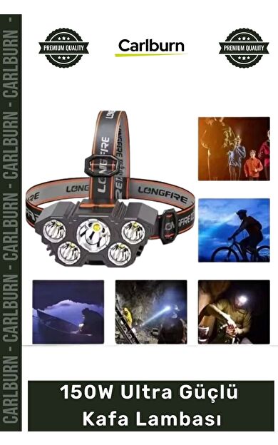 #KafaLambası Şarjlı Led Avcı Kamp Madenci Su Geçirmez Zoomlu Yüksek 150W Ultra Güçlü Kafa Lambası