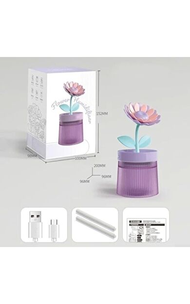 #Nemlendirici Şık Estetik Modern Dekorasyon Hava Ev Oda USB LED Nemlendirici Çiçek Hava Nemlendirici