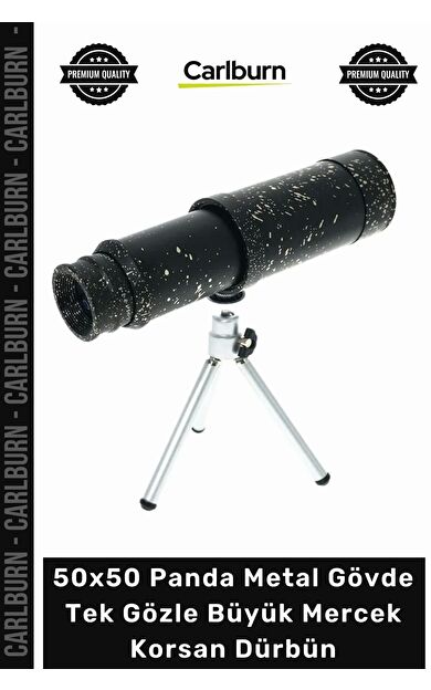 #Dürbün Profesyonel Kaliteli Zoomlu 50x50 Panda Metal Gövde Tek Gözle Büyük Mercek Korsan Dürbün