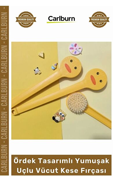 #Kese Peeling Etkili Banyo Sırt Masajı Uzun Ördek Tasarımlı Yumuşak Uçlu Vücut Kese Fırçası