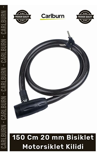 #Kilit Çelik Halat Zırhlı Güvenlik YM746 150 Cm 20 mm Bisiklet Motorsiklet Kilidi 150 cm