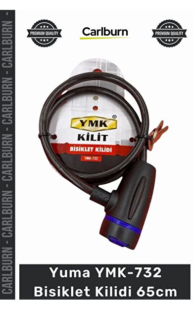 #Kilit Kilit Çelik Halat Pvc Kaplama Dayanıklı Güvenli 8mm YMK732 Bisiklet Kilidi 65cm