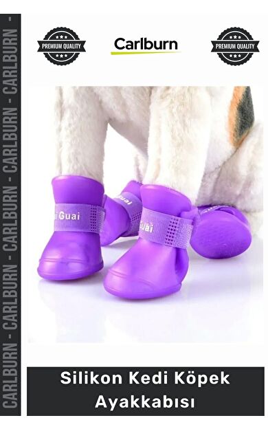 Özel Üretim Cırt Cırtlı Su Geçirmez Kaymaz Küçük Irk Pati Koruyucu Silikon Kedi Köpek Ayakkabısı