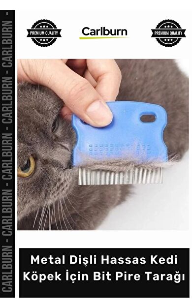 #Petshop Profesyonel Ergonomik Kaymaz Saplı Metal Dişli Hassas Kedi Köpek İçin Bit Pire Tarağı