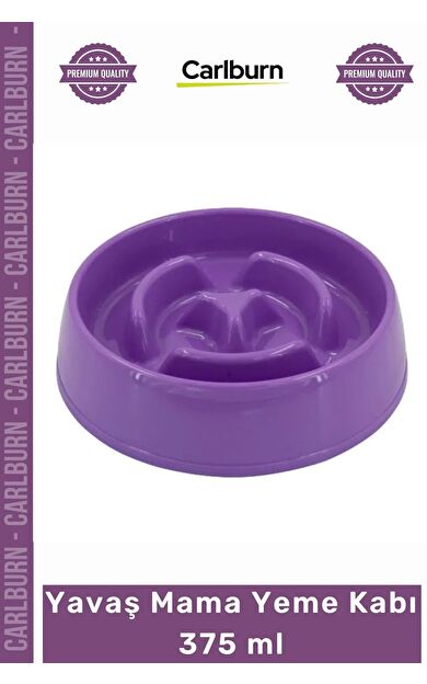 #Petshop Kedi Köpek Sağlıklı Beslenme Hazımsızlık Önleyici Kaliteli Yavaş Mama Yeme Kabı 375 ml