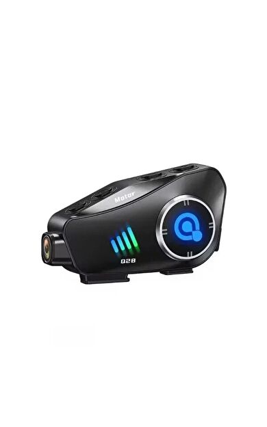 1080P HD Bluetooth Intercom Gürültü Engelleme Su Geçirmez Q28 Kameralı Motosiklet Kask Kulaklığı