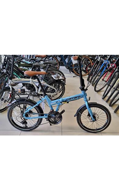 Carraro Flexi 121 HD 20" Jant 35 CM 21 Vites Hidrolik Fren Katlanır Bisiklet Mavi