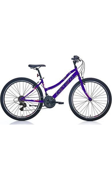 Carraro Speed 262 V 26"Jant 41 CM Kadro 21 Vites Bayan Bisikleti Eflatun Beyaz Mor