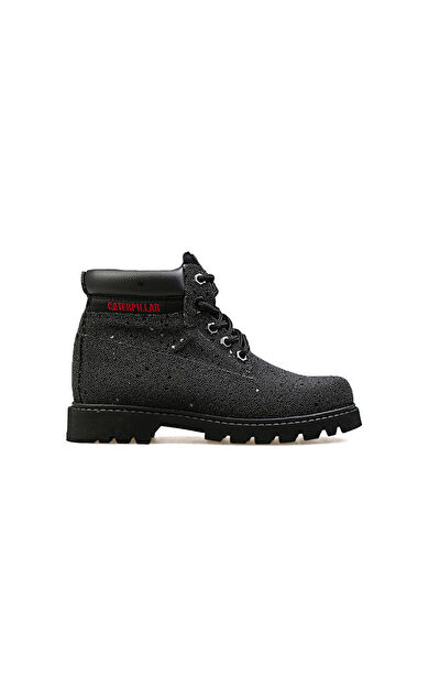 Cat Çocuk Botu 015F101071-Black-Glıtter-Derı Siyah Colorado iridencent Zip