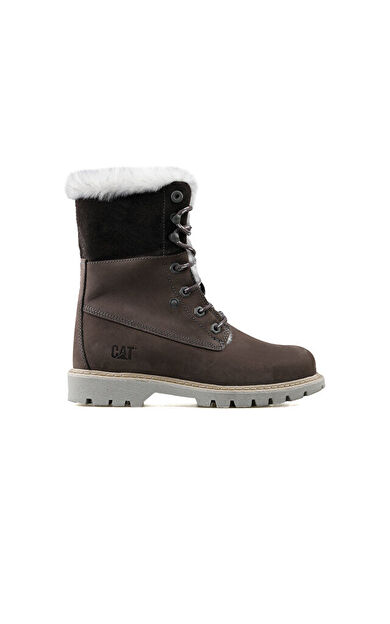 CAT Utah Fur Kadın Günlük Bot 015Z101184-DARK-GREY-NUBUK Gri