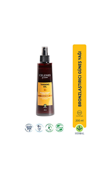 Celenes Herbal Bronzlaştırıcı Yağ 200 Ml