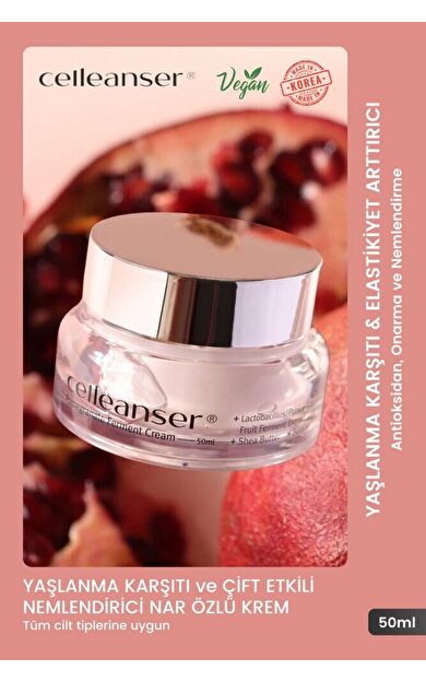 Yaşlanma Karşıtı, Çift Etkili Nemlendirici Ve Onarıcı Nar Özlü Krem
