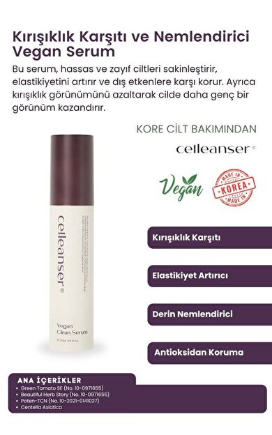 Yaşlanma Karşıtı, Nemlendirici, Bariyer Onarıcı, Besleyici, Antioksidan Vegan Serum