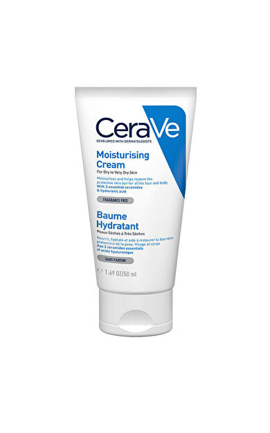 CeraVe Nemlendirici Yüz Ve Vücut Kremi - Kuru Ciltler İçin Seramid Ve Hyalüronik Asit İçerikli 50 ml