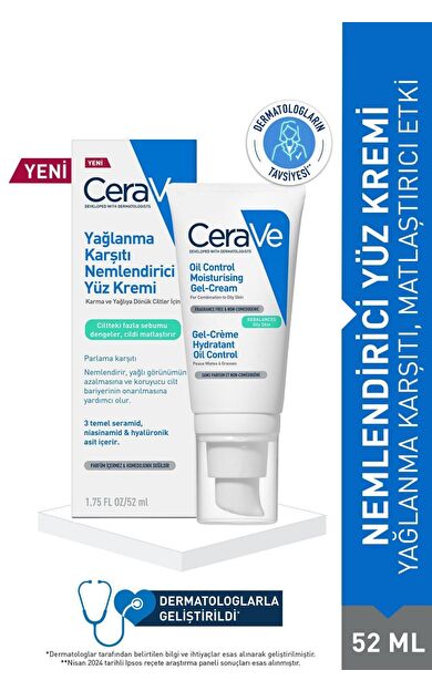 Cerave Yağlanma Karşıtı Nemlendirici Yüz Kremi 52 ml