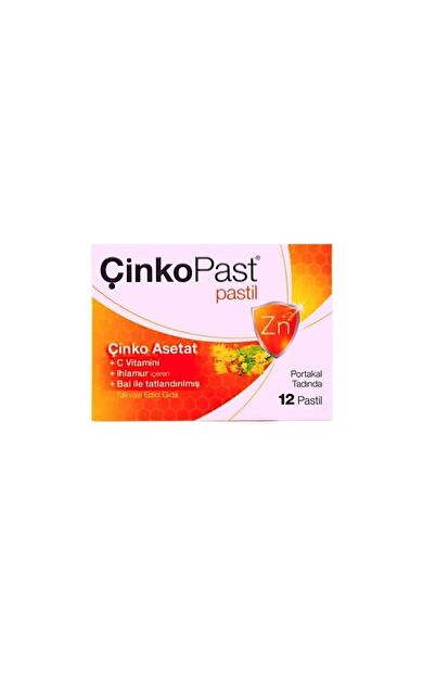 Çinkopast Portakallı 12 Pastil