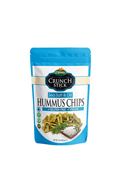 CİPSAŞ Crunch Stick Deniz Tuzlu &amp; Dereotlu Nohut Cipsi 85g (Hummus Chips)