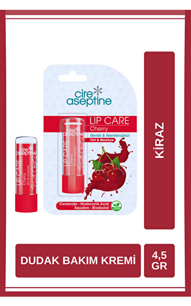 Cire Aseptine Lip Care Cherry Renkli Dudak Bakım Kremi 4,5 G