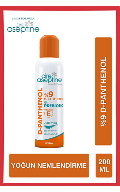 Cire Aseptine %9 D-Panthenol Sprey Krem 200 Ml