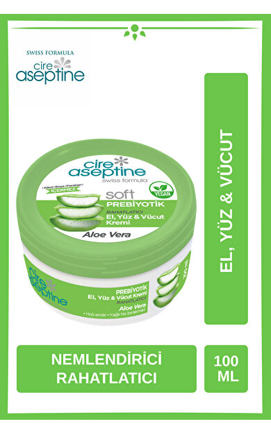 Cire Aseptine Soft Aloe Vera Nemlendirici Bakım Krem 100 Ml
