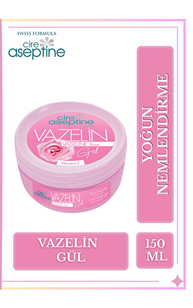 Cire Aseptine Vazelin Gül 150 Ml