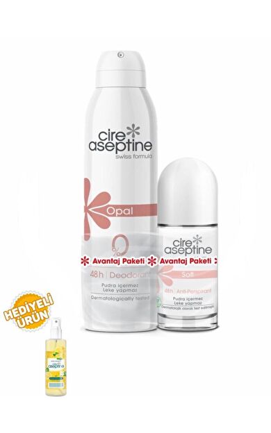 Cire Aseptine Opal Deodorant 150Ml+Soft Roll-on 60Ml Avantaj Paketi