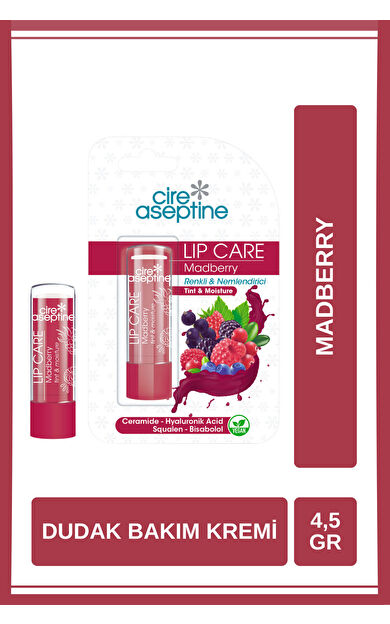 Cire Aseptine Lip Care Madberry Renkli Dudak Bakım Kremi 4,5 G