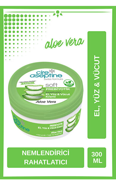 Cire Aseptine Krem 300Ml Prebiyotik Aloe Vera