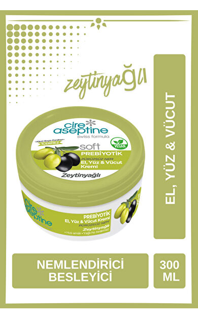 Cire Aseptine Krem 300Ml Prebiyotik Zeytinyağlı