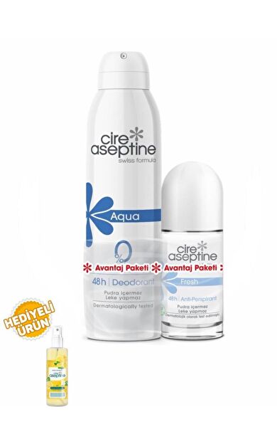 Cire Aseptine Aqua Deodorant 150Ml+Fresh Roll-on 60Ml Avantaj Paketi