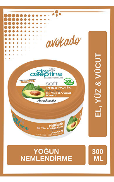 Cire Aseptine Krem 300Ml Prebiyotik Avokado