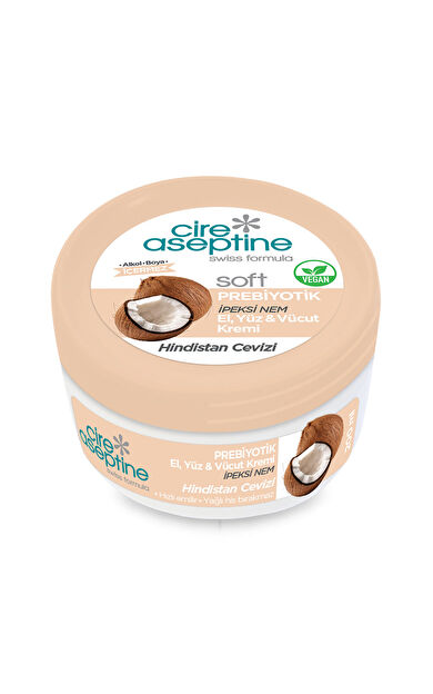 Cire Aseptine Soft Prebiyotik Hindistan Cevizi El Yüz Ve Vücut Kremi 200 Ml