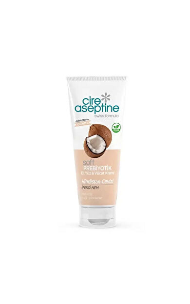 Cire Aseptine Soft Prebiyotik Hindistan Cevizi El Yüz Ve Vücut Tüp Kremi 75 Ml