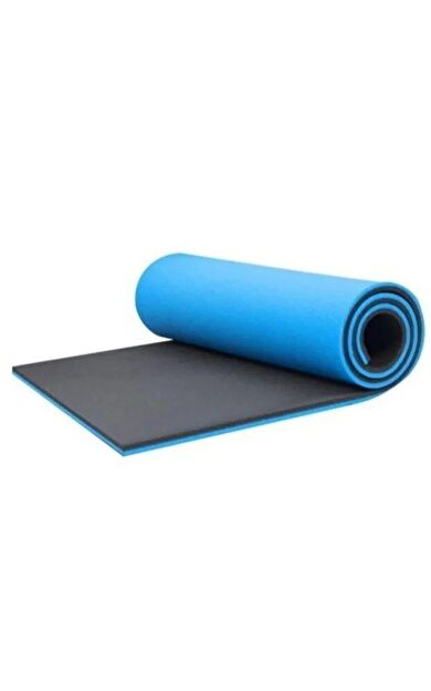CKSPOR 10 mm Mavi-Siyah Pilates Matı – Çift Renkli Yoga ve Pilates Minderi