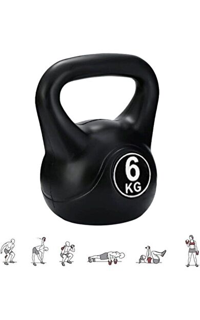 CKSPOR 6 kg Kettlebell (Siyah) – Spor Salonu ve Ev Ağırlığı