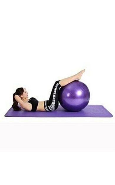 CKSPOR 65 cm Pilates Topu Büyük Boy + El Pompası – Denge, Esneme ve Core Egzersiz Topu (Mor)