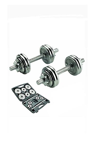 CKSPOR 20 kg Krom Çantalı Dambıl Seti – Ev Fitness, Kol &amp; Göğüs Ağırlık Seti