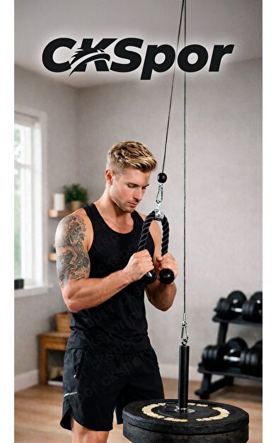 Ev Tipi Tek Makara Fitness Seti Lat Pulldown Sırt Çekiş Triceps Biceps Egzersiz Çalışma İstasyonu