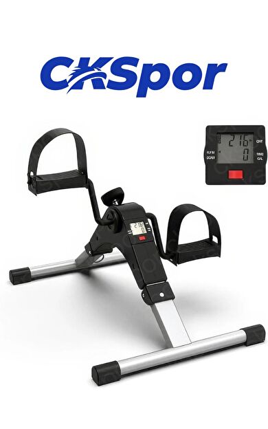 CKSPOR Mini Taşınabilir El ve Ayak Kondisyon Bisikleti - Katlanabilir LCD Ekranlı Masa Altı Egzersiz Aleti