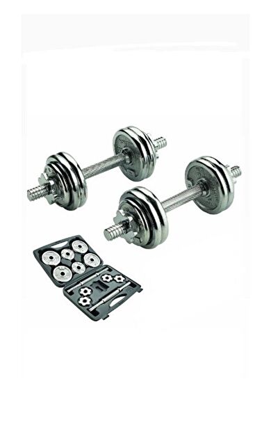 CKSPOR 15 kg Krom Çantalı Dambıl Seti – Kol, Omuz &amp; Göğüs Çalışma Seti