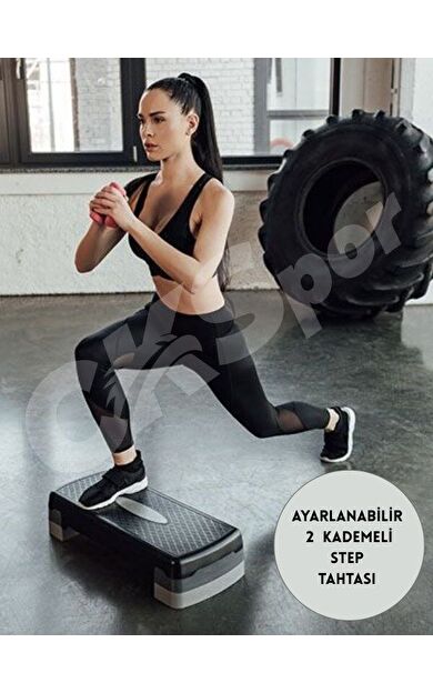 CKSPOR Step Tahtası 2 Kademe Yüksekliği Ayarlanabilir Step Egzersiz Aleti