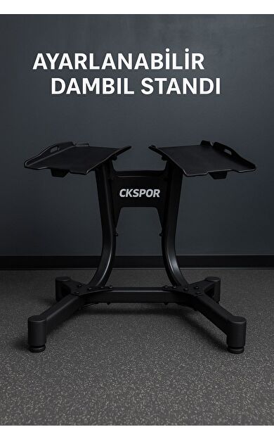 CKSPOR Ayarlanabilir Dambıl Standı – Dayanıklı ve Ergonomik Tasarım (Siyah)