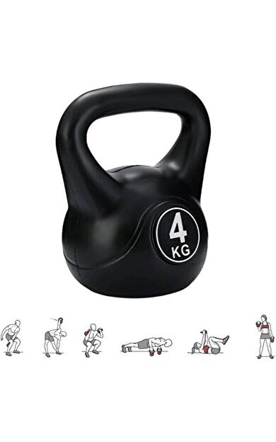 CKSPOR 4 kg Kettlebell (Siyah) – Crossfit, Kol &amp; Kas Egzersizi