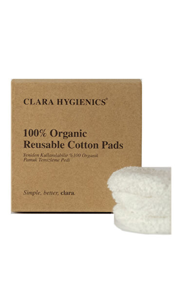 Clara Hygienics Yeniden Kullanılabilir Makyaj Temizleme Pedi 3 Adet