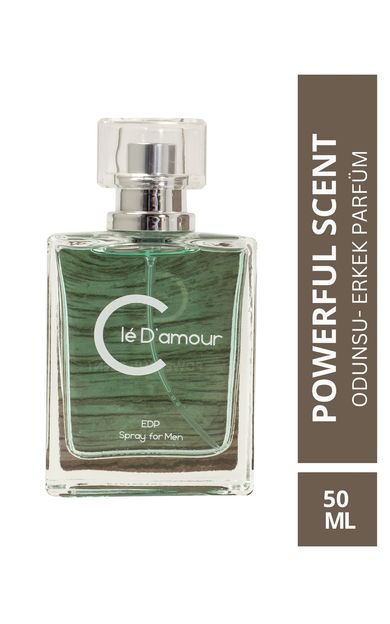 Clé D'amour Powerful Scent (AROMATİK/ODUNSU) Erkek Parfüm 50 ml Men - Vegan 